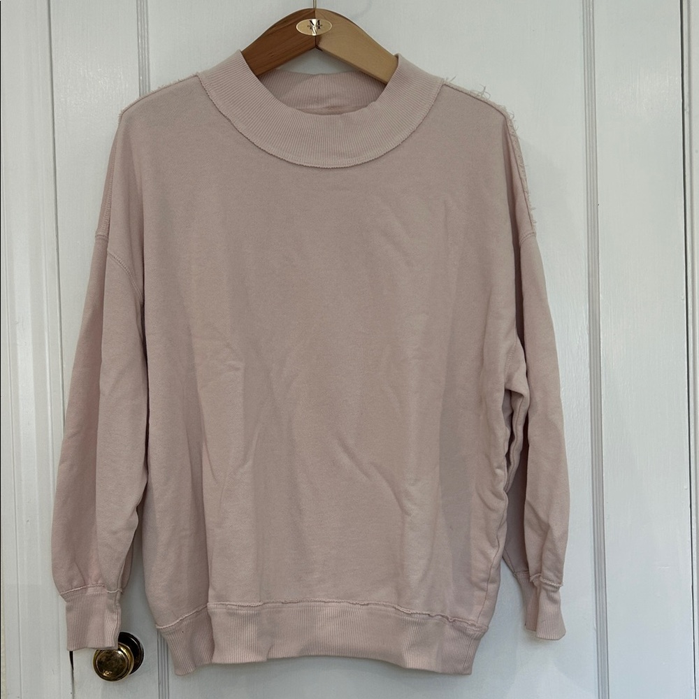 We The Free Dusty Blush Mock Neck Sweater
